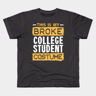 College Student Costume Halloween Kids T-Shirt